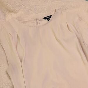 Express Cream Blouse with Minimalist Design